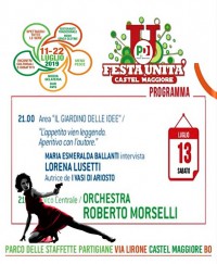 Sabato 13 luglio. Stella Spada alla Festa dell'Unità di Castel Maggiore